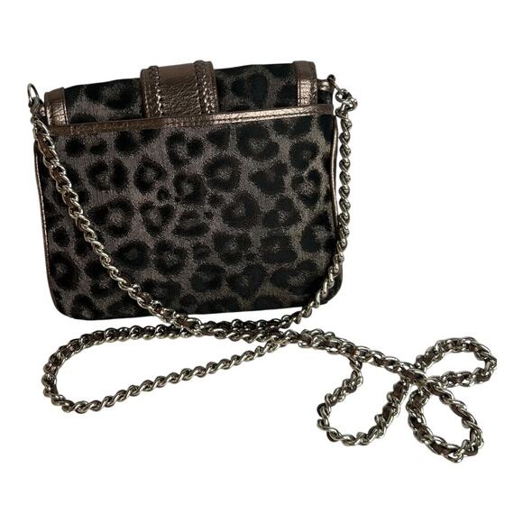 Brighton Leopard Print Chain Strap Small Crossbody Bag - Picture 6 of 13